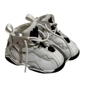 Kids Jordan Tru Flight White Black Red Basketball shoes Sneakers 5C toddler
